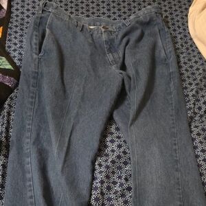 Haggar Work to Weekend Denim Blue Jeans 34x29 with Expandable Waistband